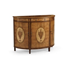 Armadietto George Hepplewhite Demi-Lune di Giorgio III