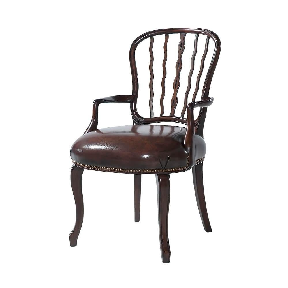 mahogany dining chairs with arms