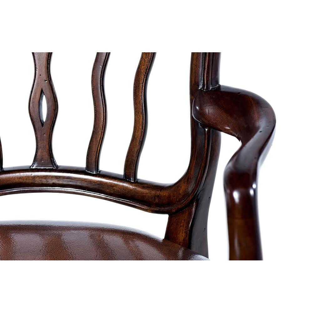 George III 'Hepplewhite' Mahogany Dining Armchair In New Condition For Sale In Westwood, NJ