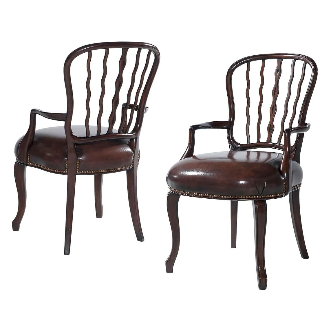 George III 'Hepplewhite' Mahogany Dining Armchair For Sale