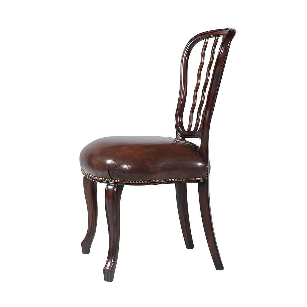 Vietnamese George III 'Hepplewhite' Mahogany Dining Side Chair For Sale