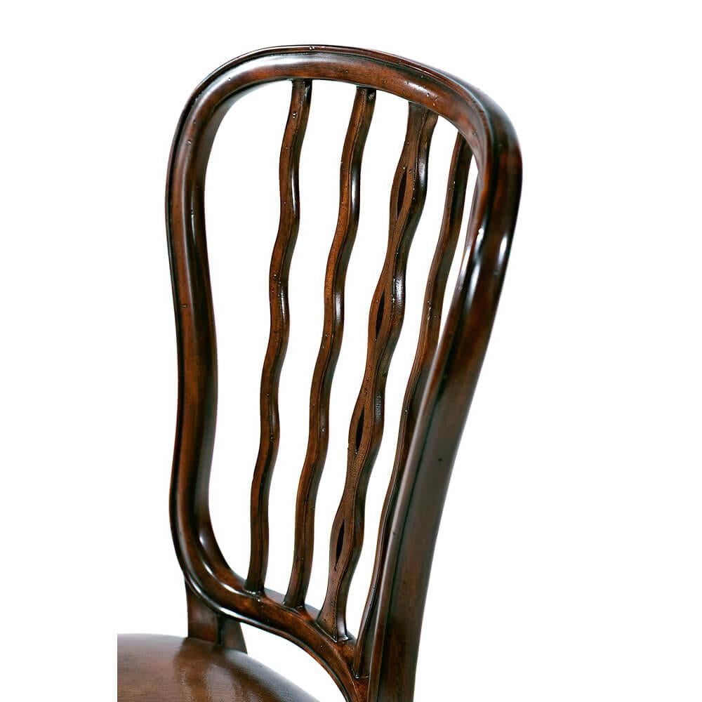Contemporary George III 'Hepplewhite' Mahogany Dining Side Chair For Sale