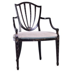 George III Hepplewhite Open Armchair