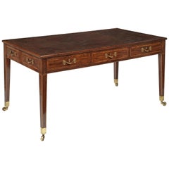 Antique George III Hepplewhite Period Double-Sided Mahogany Writing Table