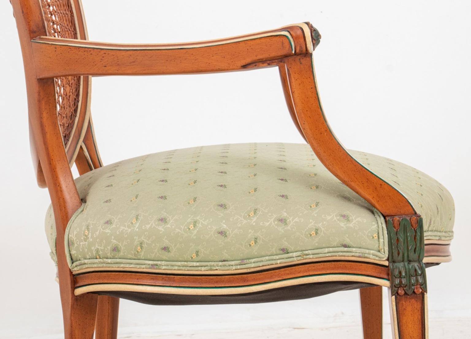 George III Hepplewhite-Sessel im Hepplewhite-Stil, bemalt im Angebot 5