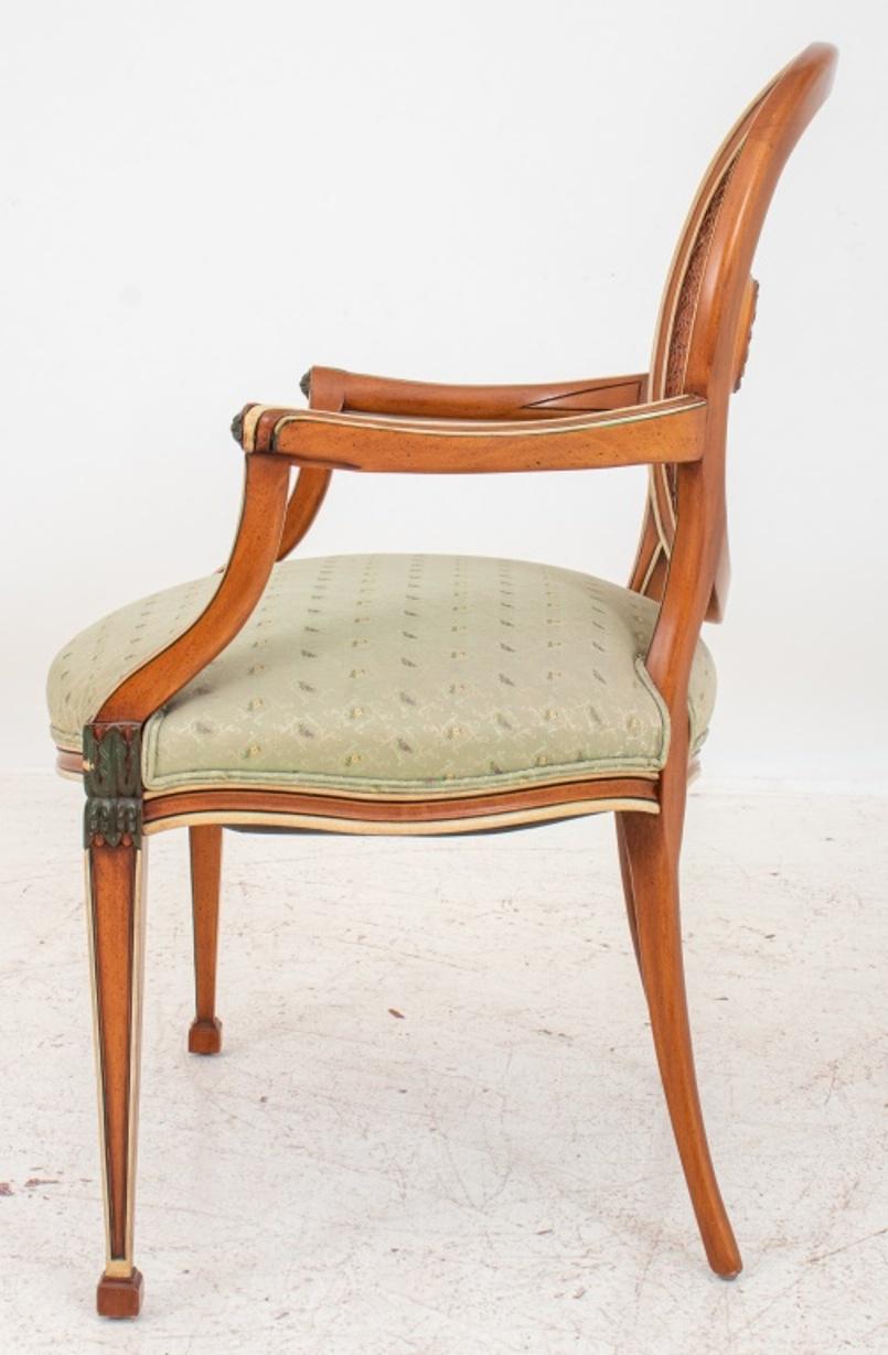 George III Hepplewhite-Sessel im Hepplewhite-Stil, bemalt (Handbemalt) im Angebot