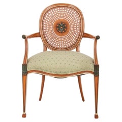 George III Hepplewhite Style Painted Armchair