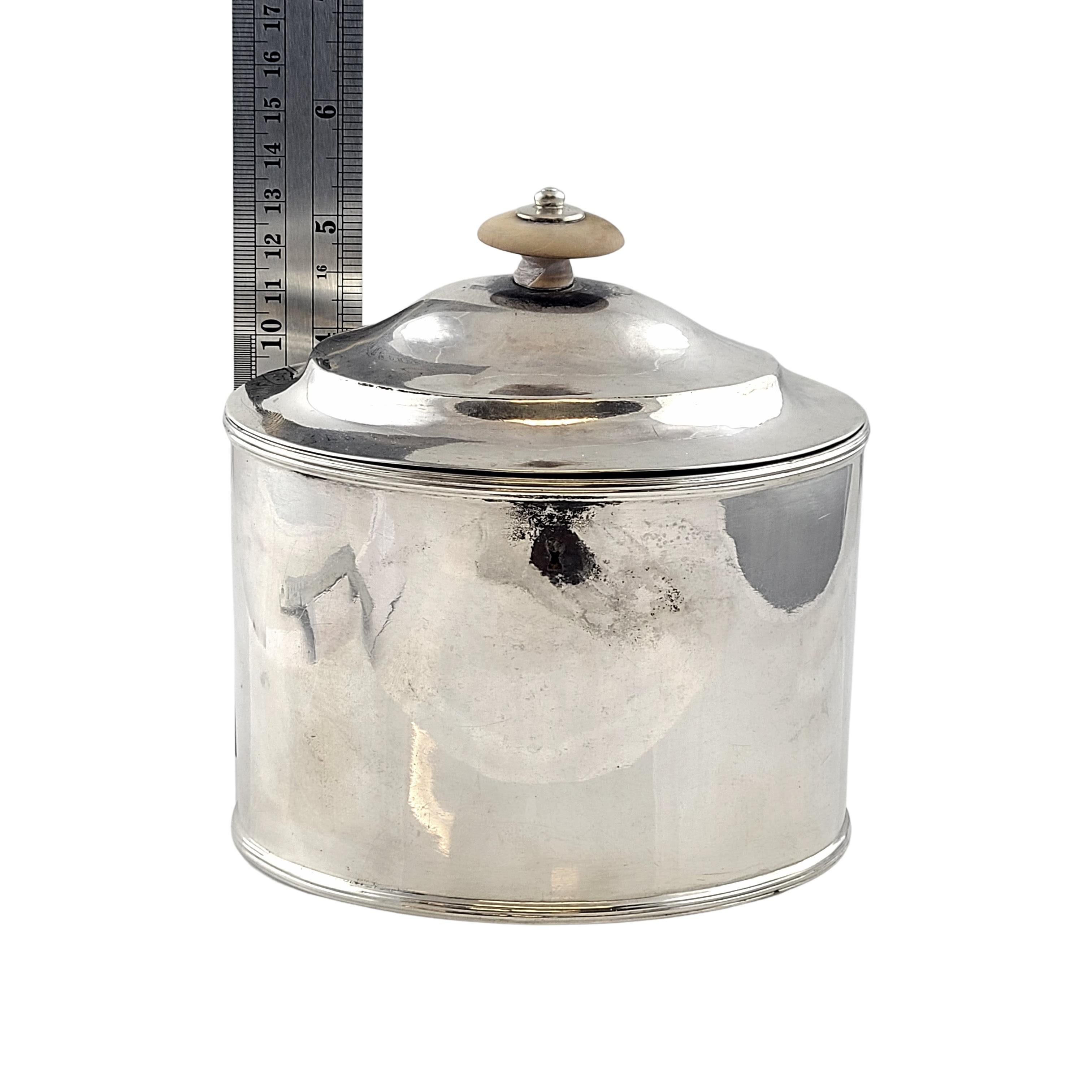 George III Hester Bateman London Sterling Silver Tea Caddy, 1782 For Sale 5