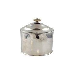 George III Hester Bateman London Sterling Silver Tea Caddy, 1782