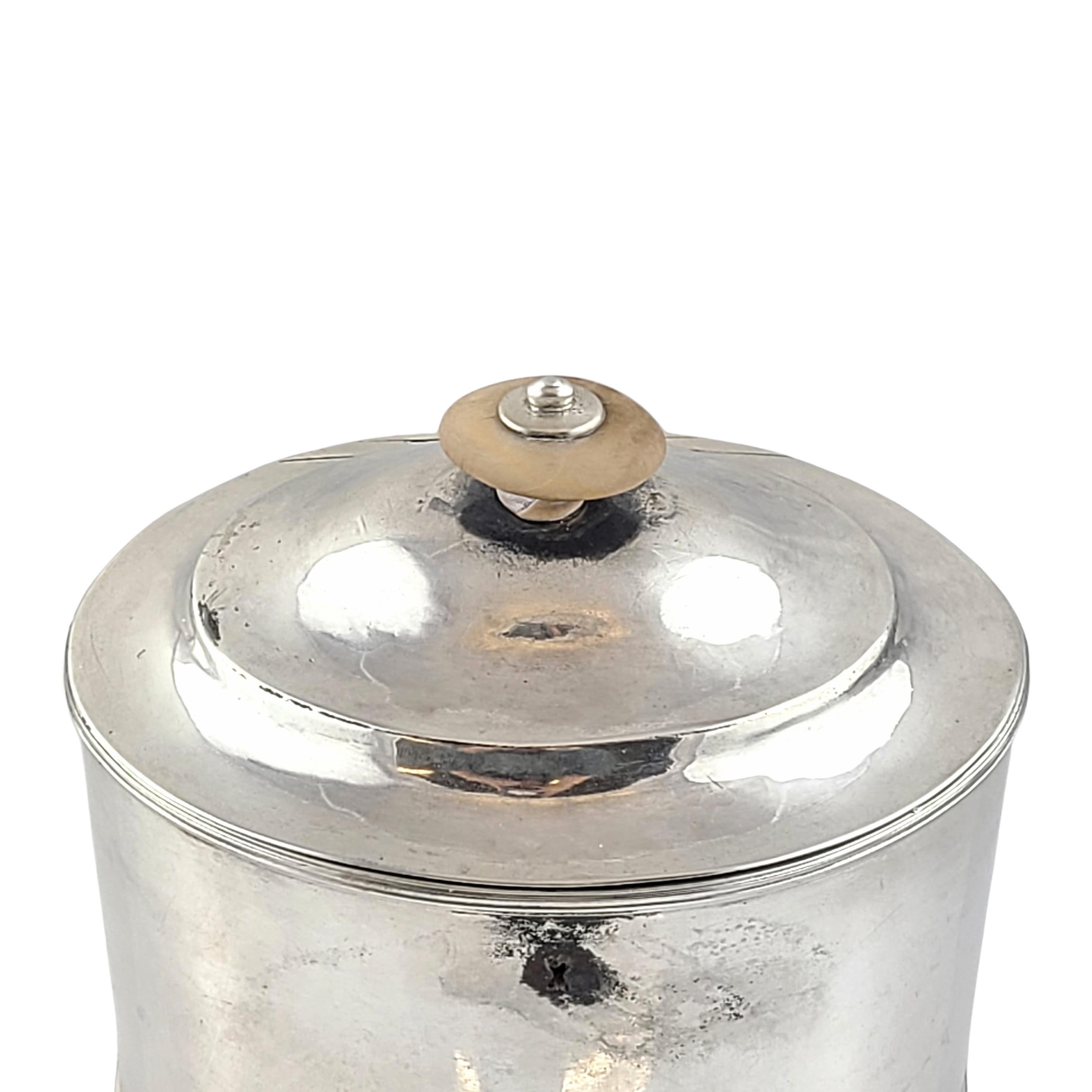 George III Hester Bateman London Sterling Silver Tea Caddy, 1782 For Sale 1