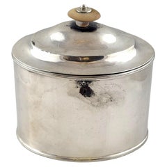 Antique George III Hester Bateman London Sterling Silver Tea Caddy, 1782