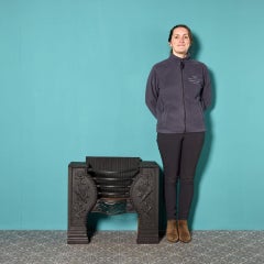 George III Hourglass Hob Grate with Pierced Steel Fret