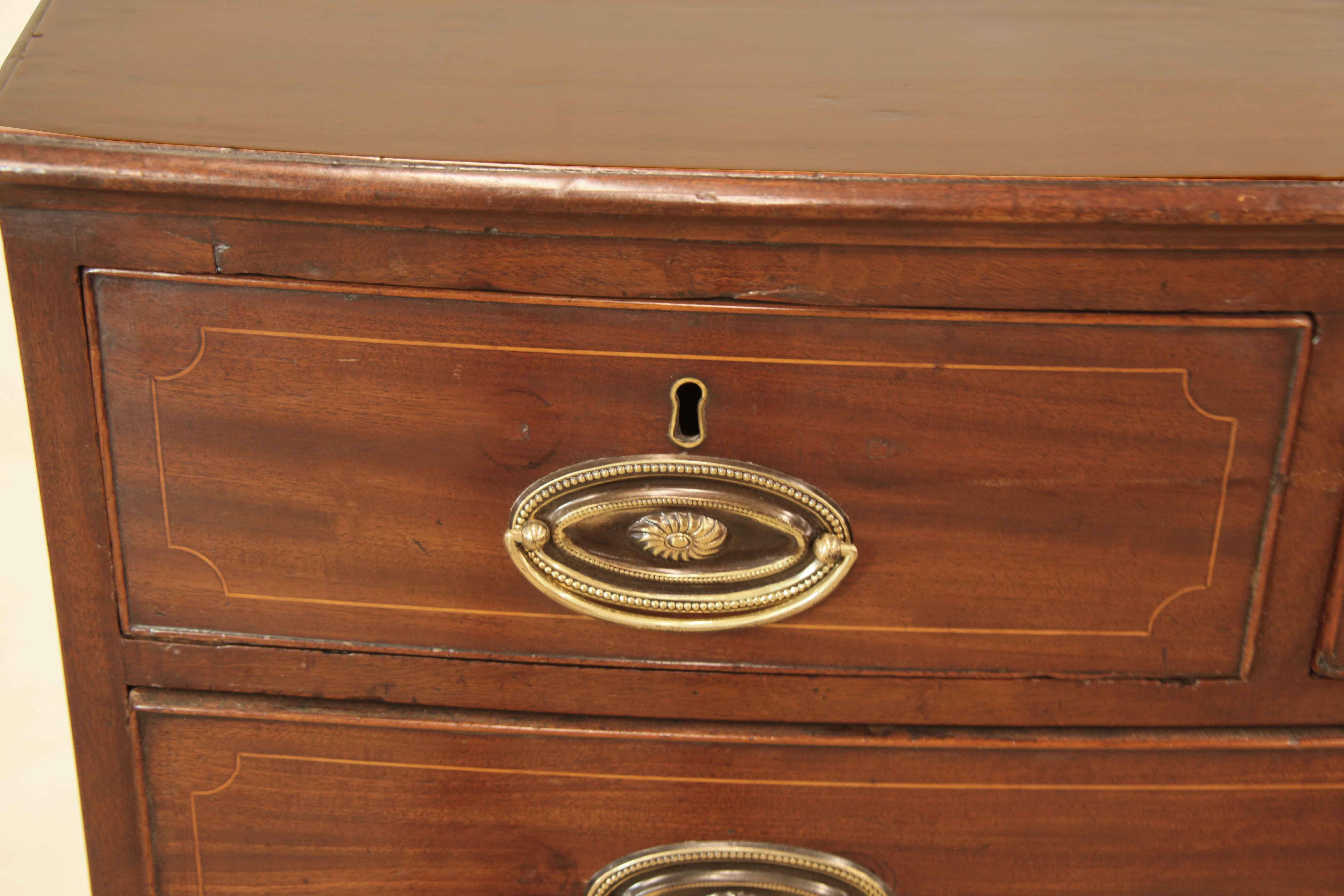 Inlay George III Inlaid Bow Front Chest