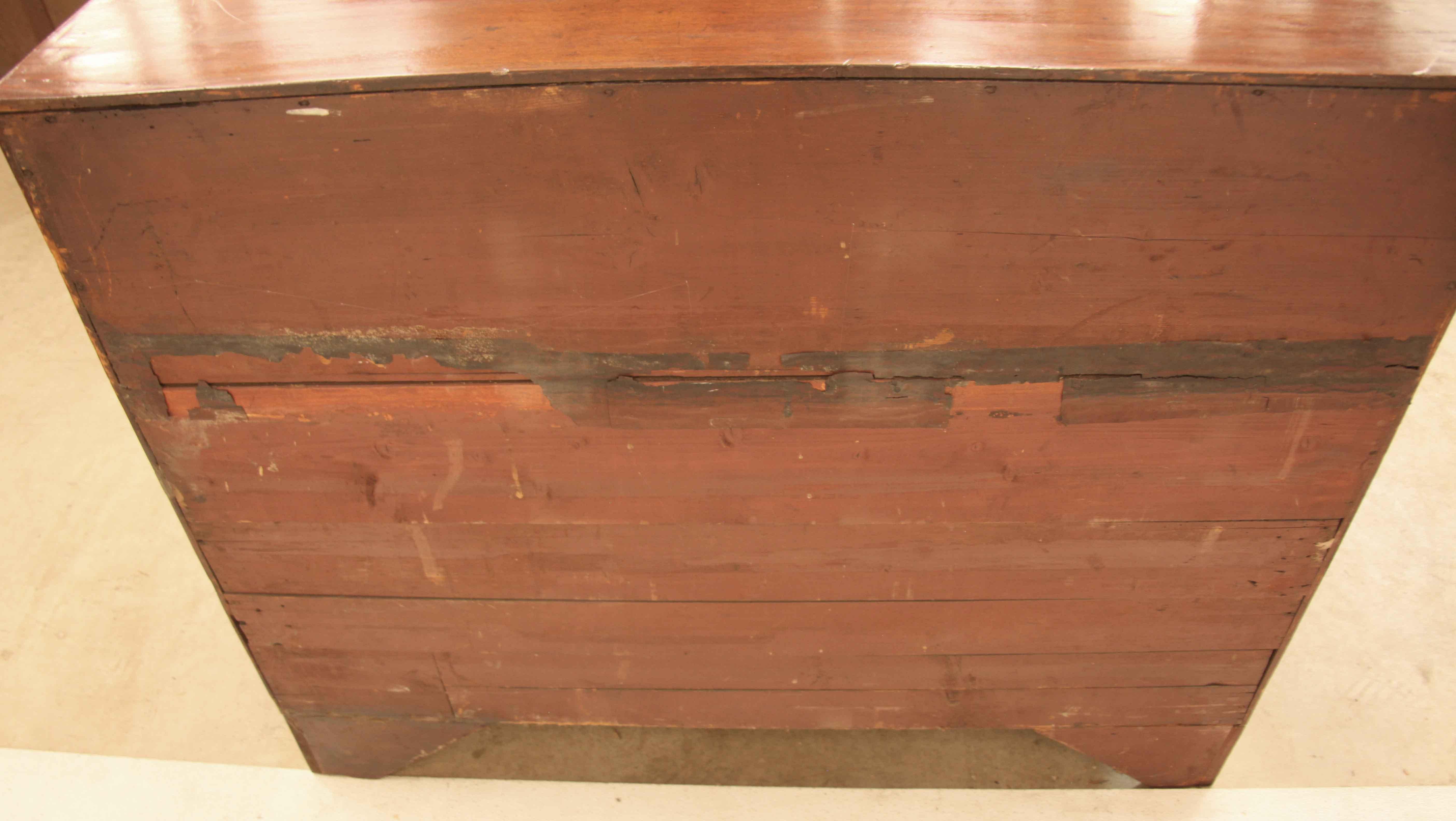 Brass George III Inlaid Bow Front Chest