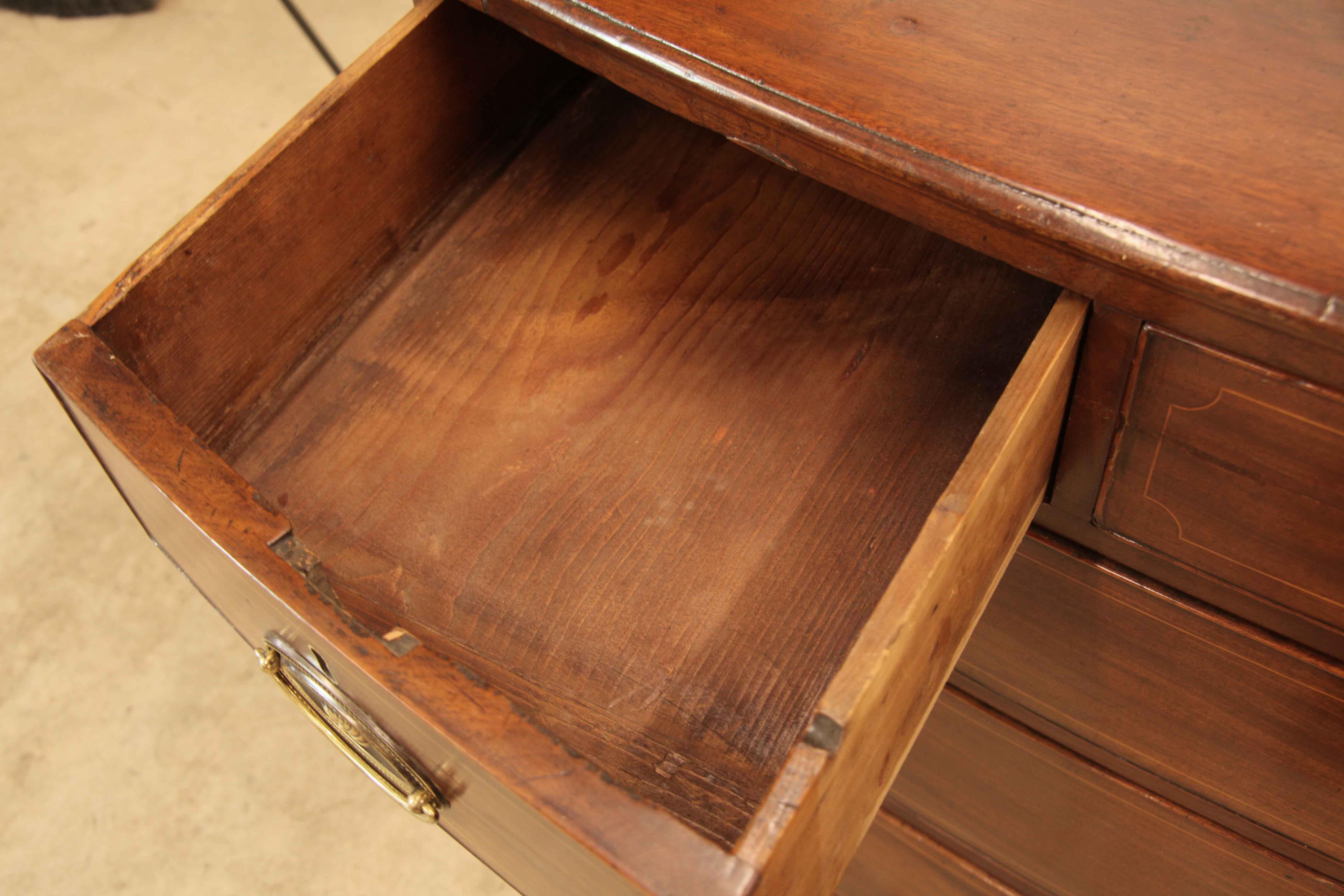 George III Inlaid Bow Front Chest 1
