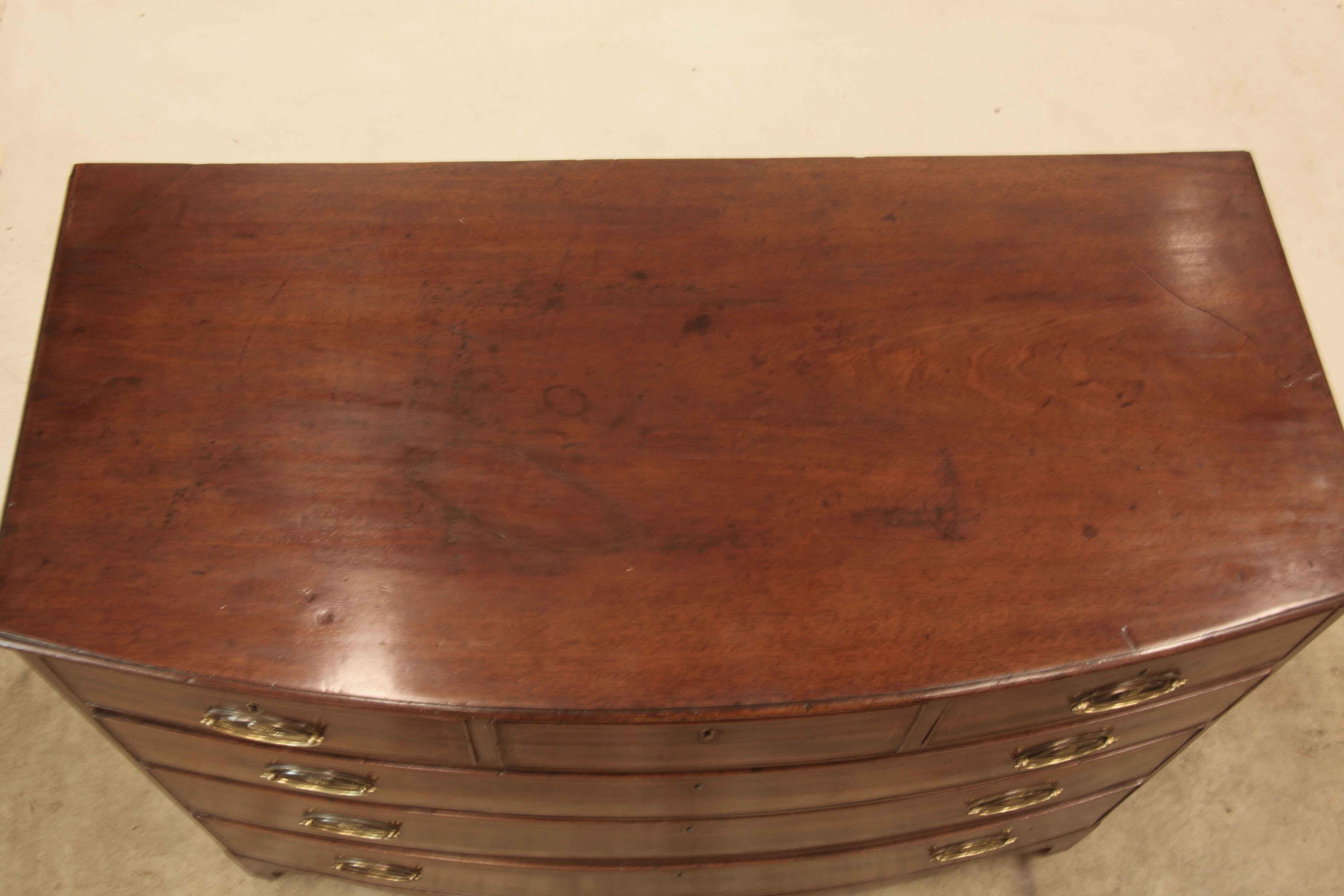 George III Inlaid Bow Front Chest 2