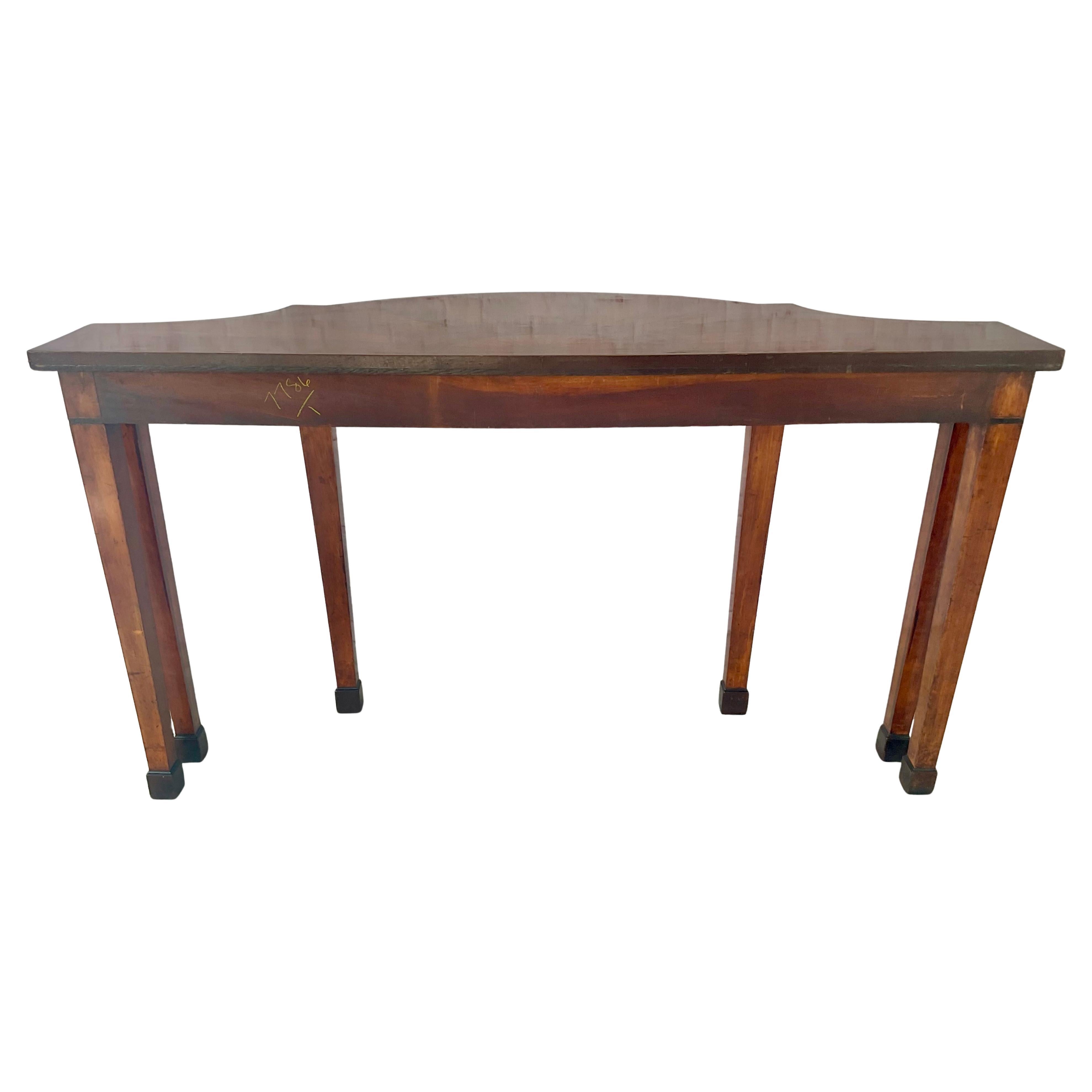 English George III Inlaid Mahogany Console / Serving Table For Sale