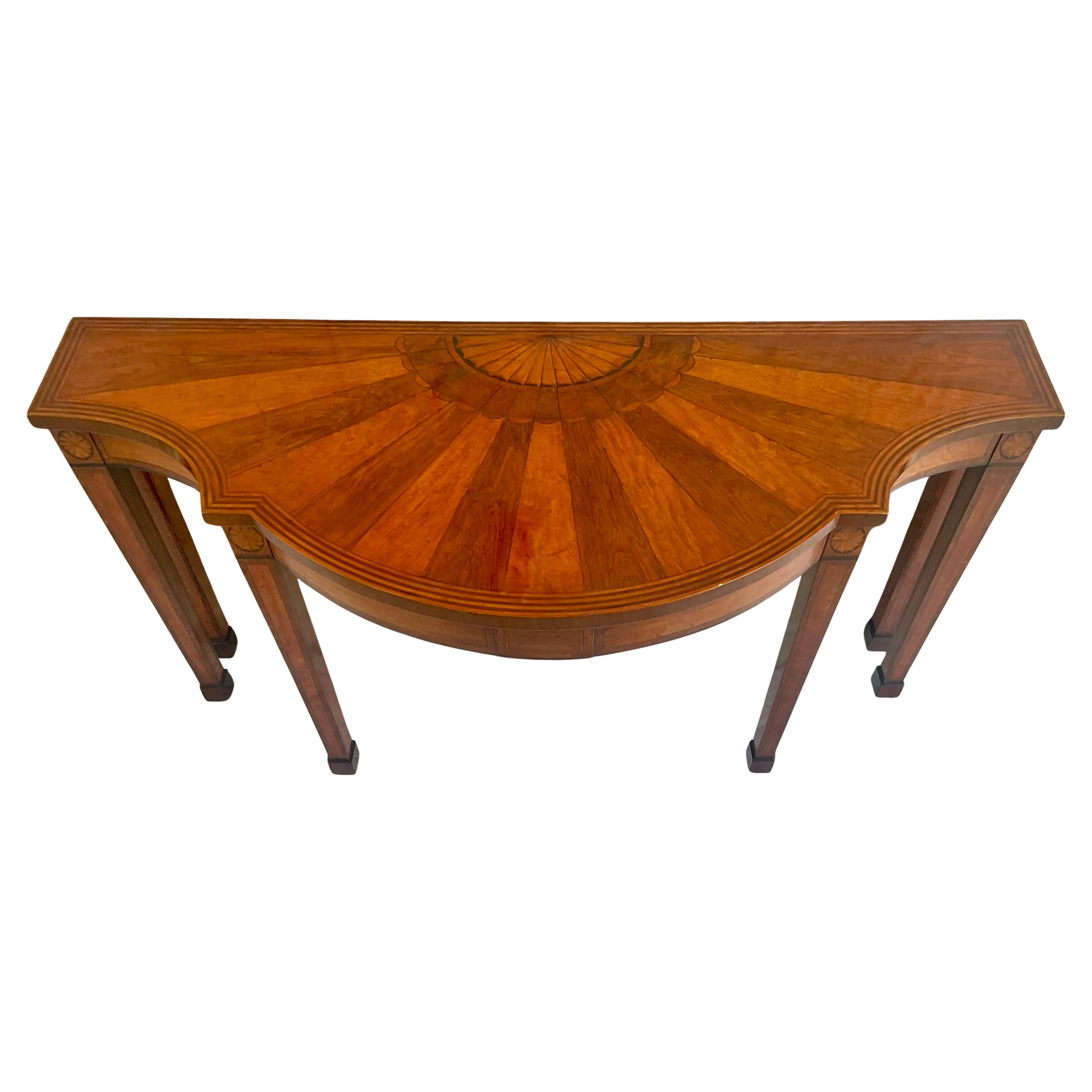 19th Century George III Inlaid Mahogany Console / Serving Table For Sale