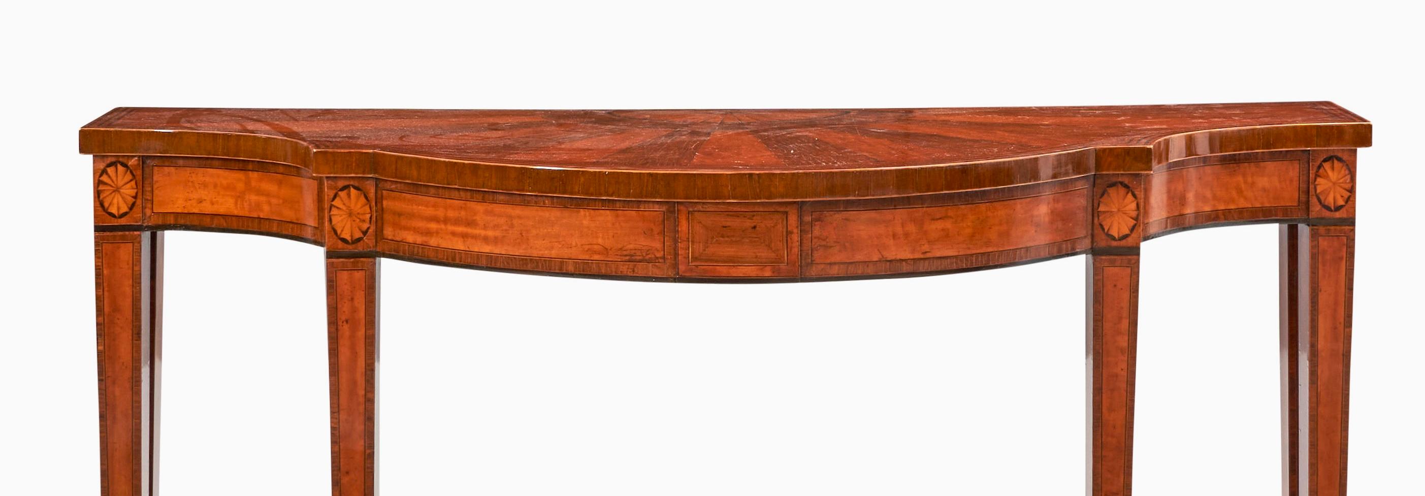George III Inlaid Mahogany Console / Serving Table For Sale 1