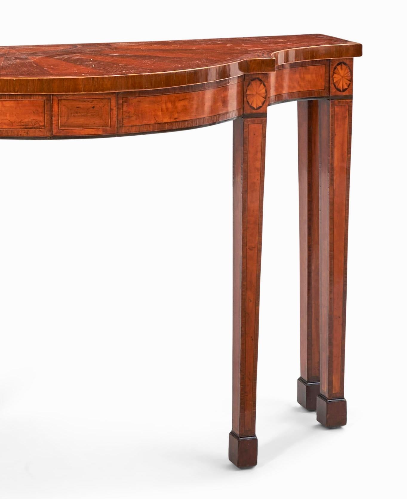 George III Inlaid Mahogany Console / Serving Table For Sale 3