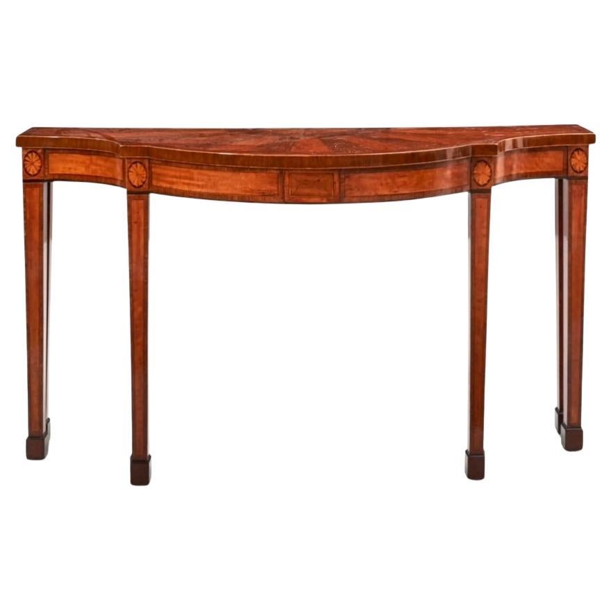 George III Inlaid Mahogany Console / Serving Table For Sale