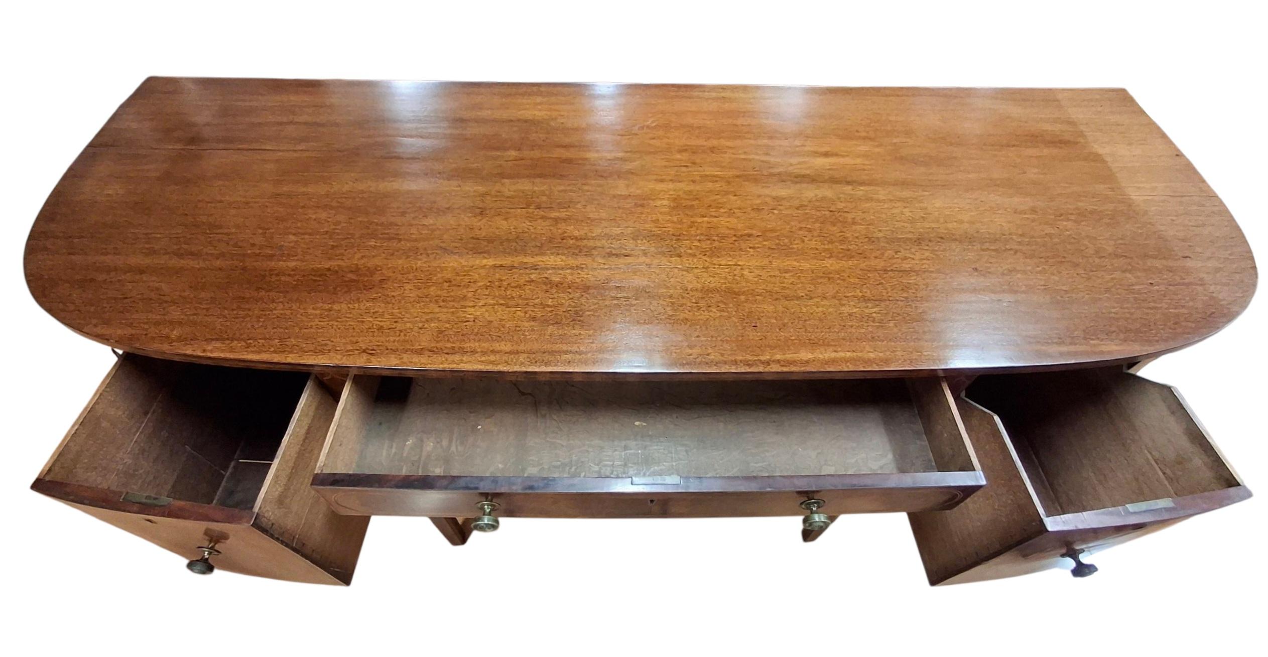Credenza Demi-Lune in mogano intarsiato di Giorgio III in vendita 8