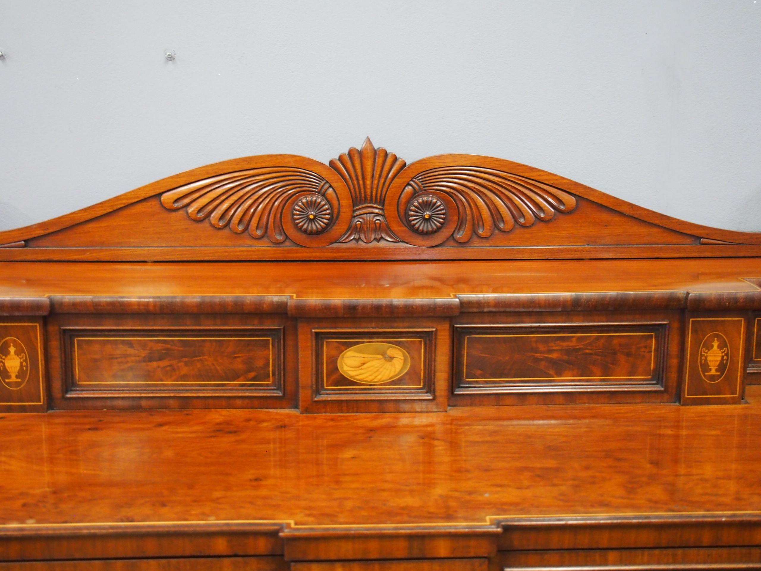 George III Inlaid Scottish Mahogany Sideboard For Sale 6