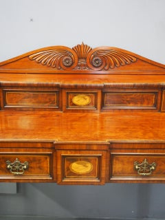 George III Inlaid Scottish Mahogany Sideboard