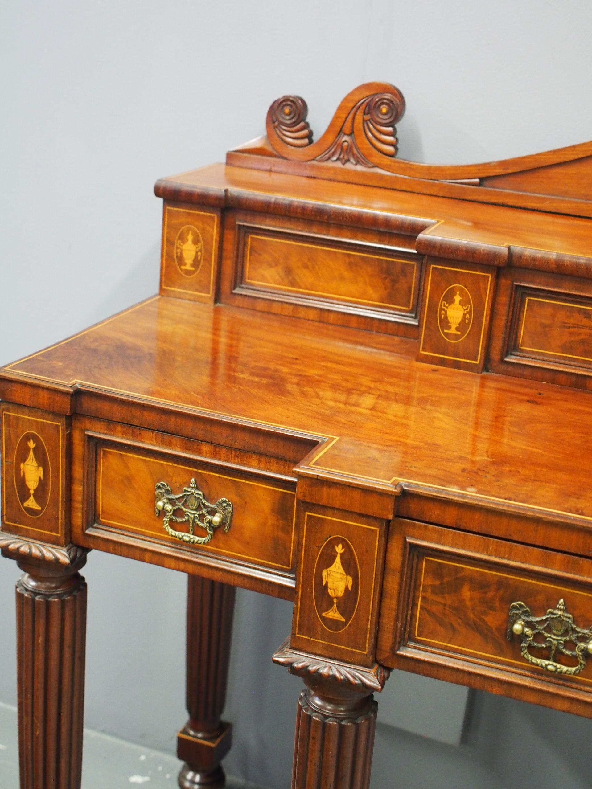 George III Inlaid Scottish Mahogany Sideboard For Sale 1