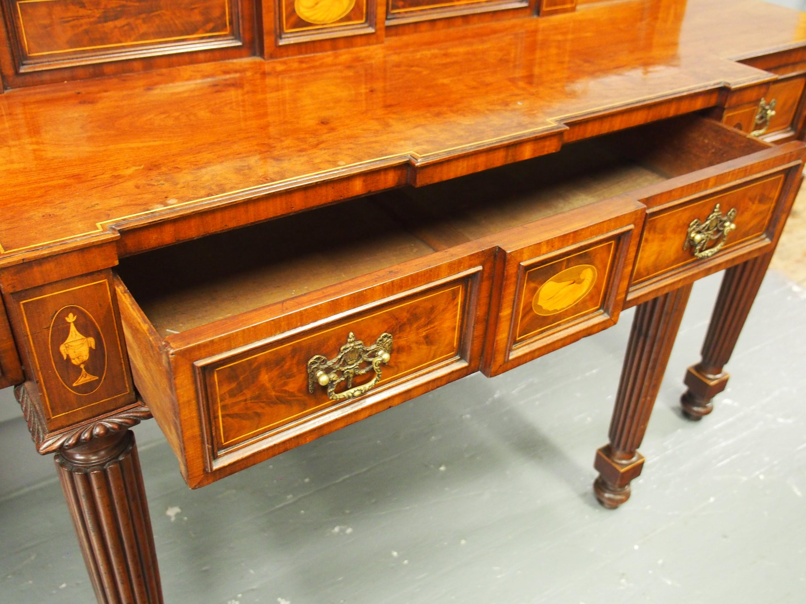 George III Inlaid Scottish Mahogany Sideboard For Sale 4