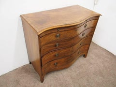 George III Inlaid Serpentine Front Chest of Drawers, circa 1800