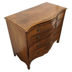 George III Inlaid Serpentine Front Chest of Drawers, circa 1800