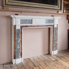 George III Statuary Marmor Kamin mit Intarsien