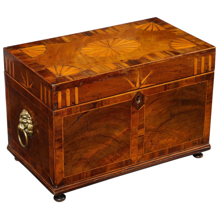 III Inlaid Tea Caddy For Sale at 1stDibs