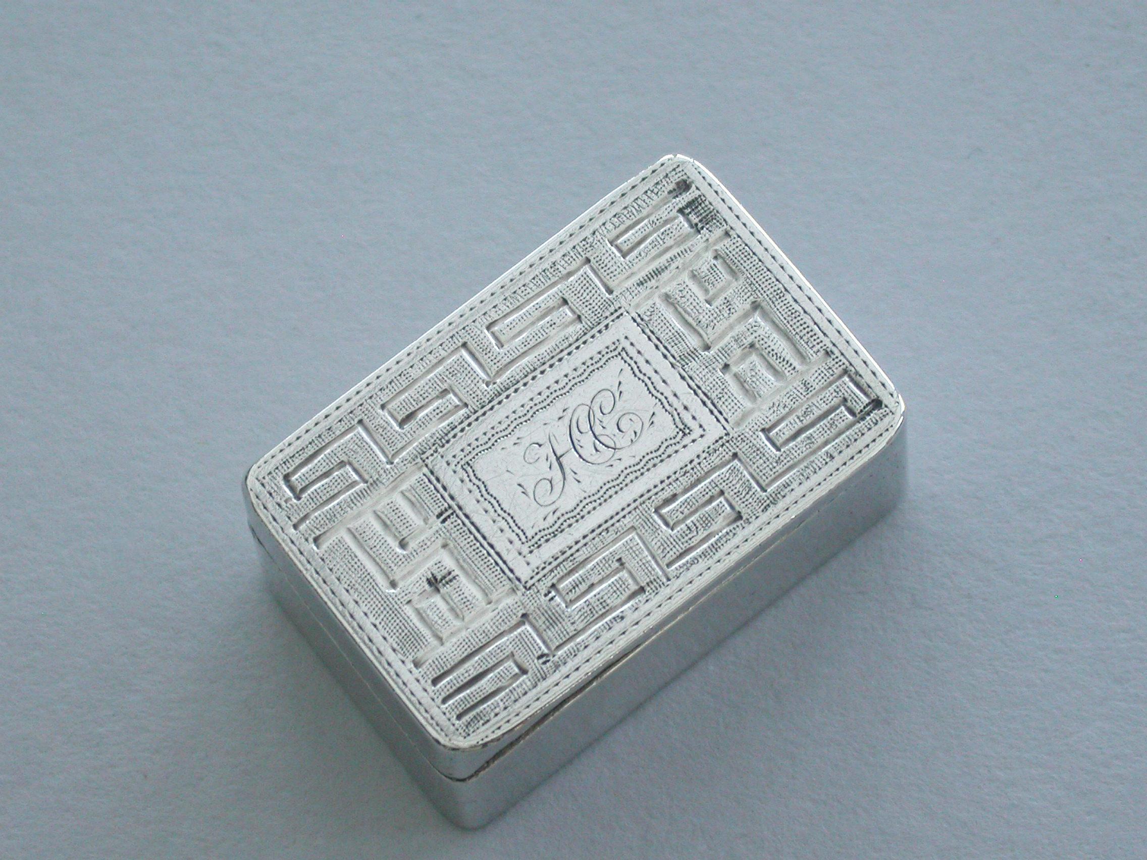 Irische Silber-Vinaigrette aus der Zeit George III., von Richard Sawyer, Dublin, um 1810 (Frühes 19. Jahrhundert) im Angebot