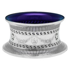 George III Irish Sterling Silver Dish Ring From Dublin in 1784