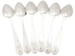 George III Irish Sterling Silver Teaspoons by John Power