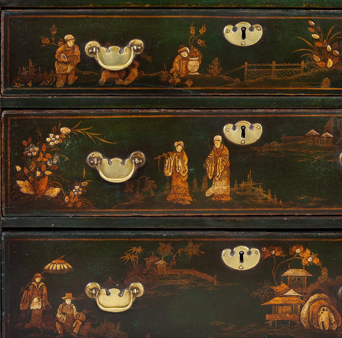 George III Japanned Chest of Drawers 3