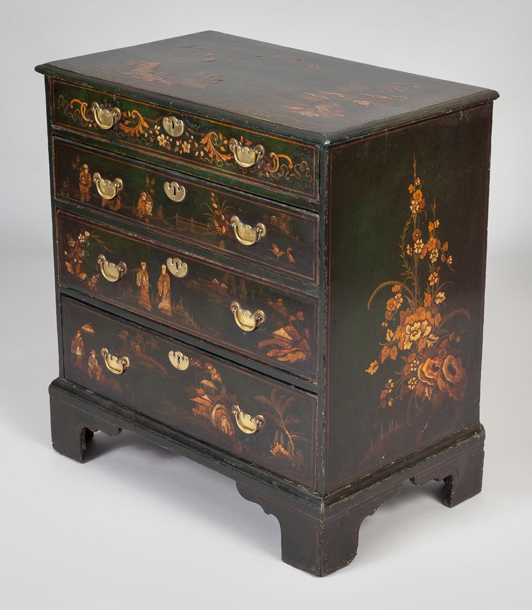 English George III Japanned Chest of Drawers