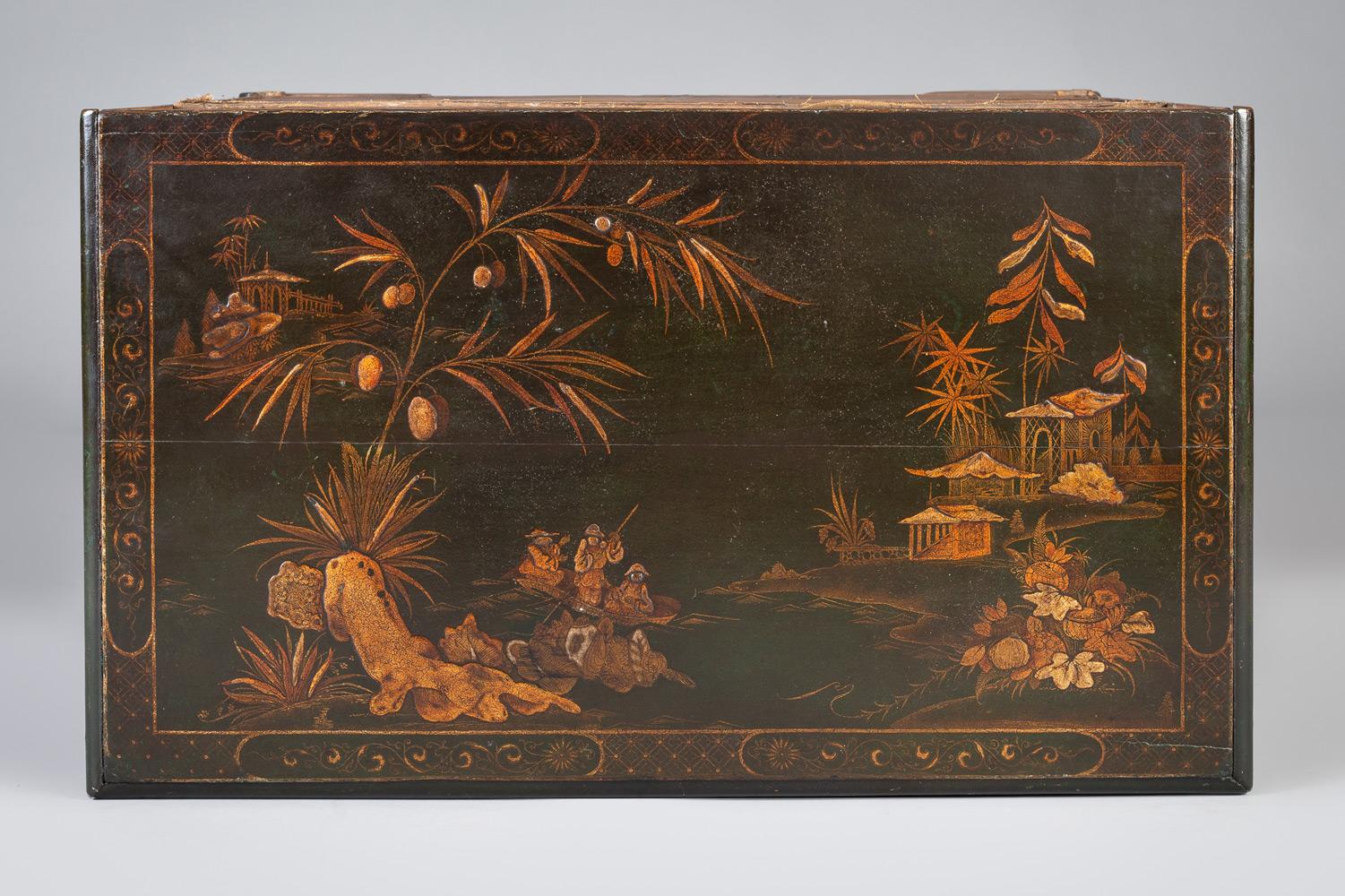 Gilt George III Japanned Chest of Drawers