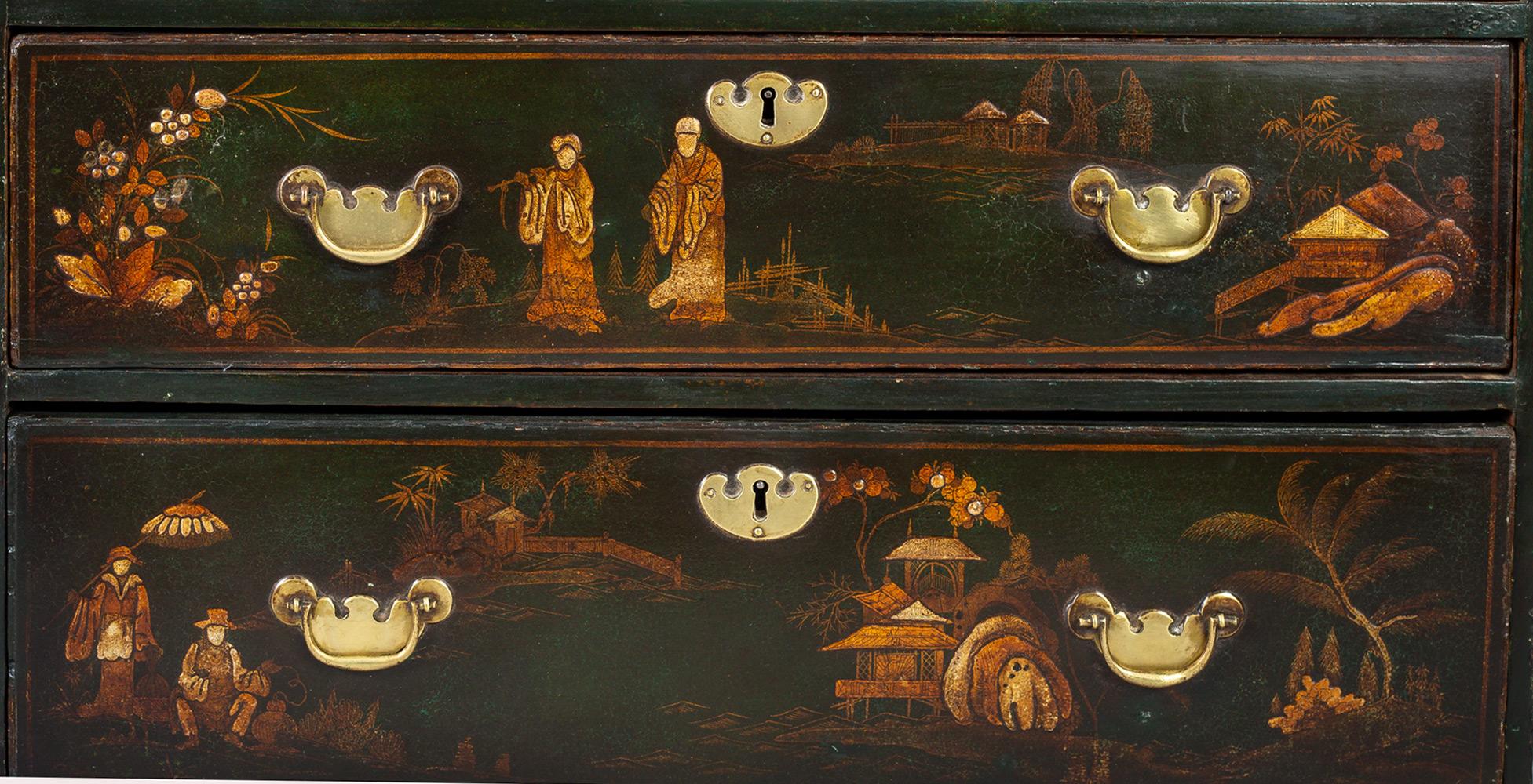 George III Japanned Chest of Drawers 3