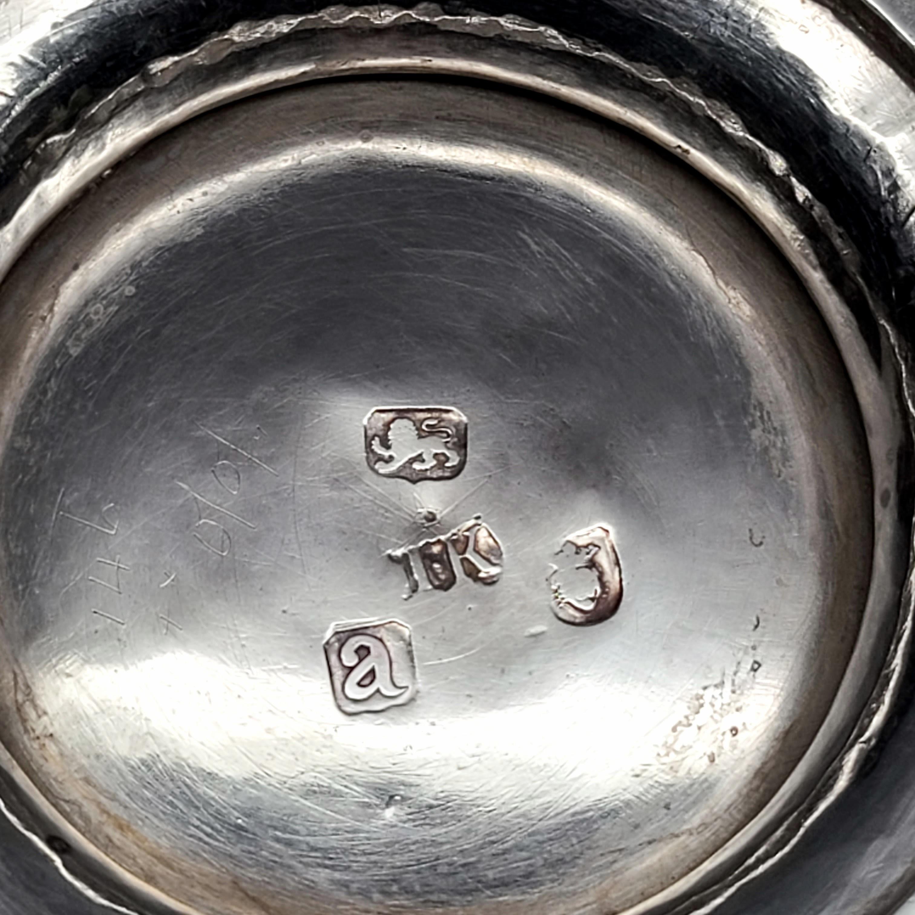 George III John King London Sterling Silver Hot Milk Jug 3