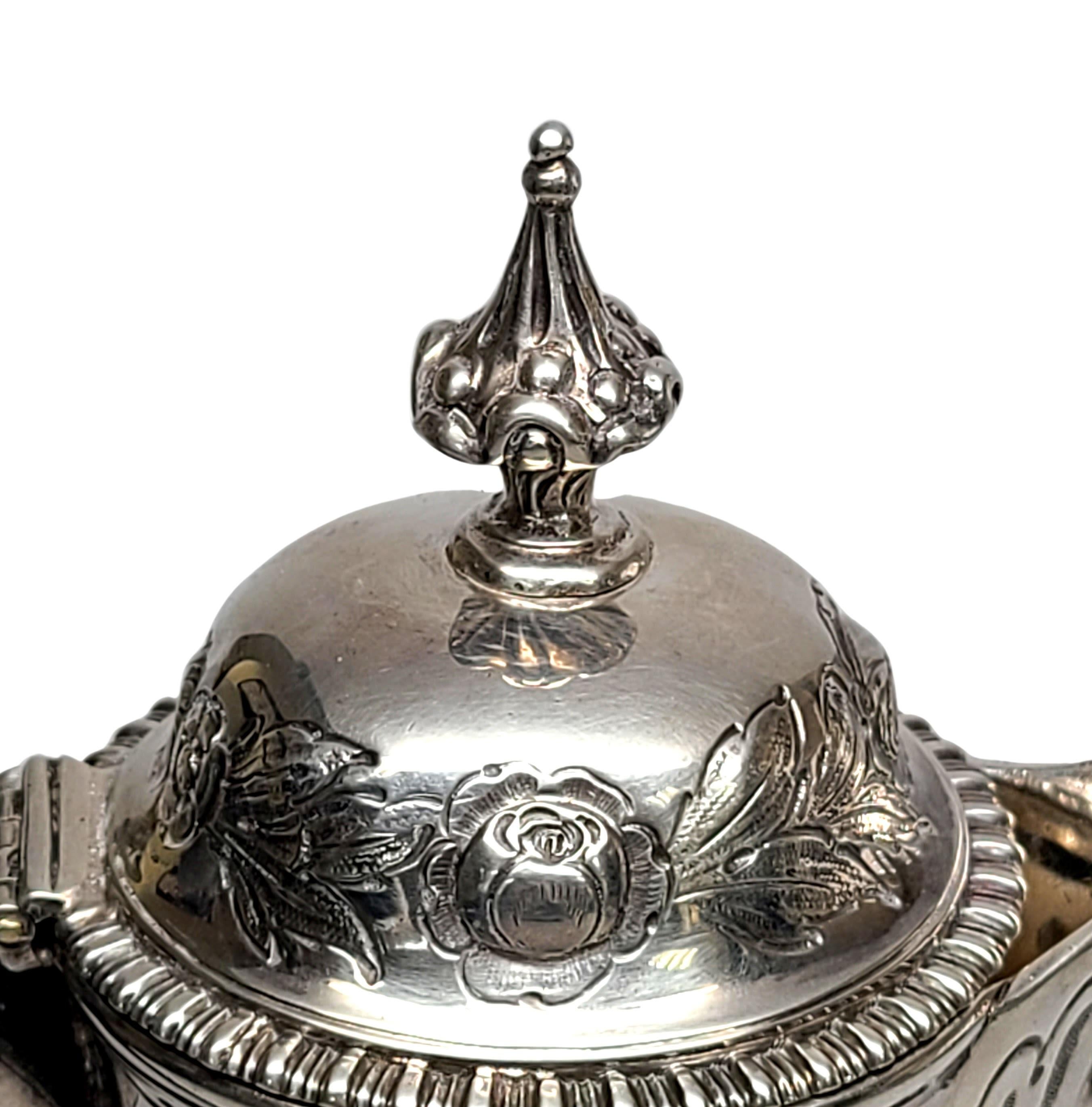 George III John King London Sterling Silver Hot Milk Jug In Good Condition In Washington Depot, CT