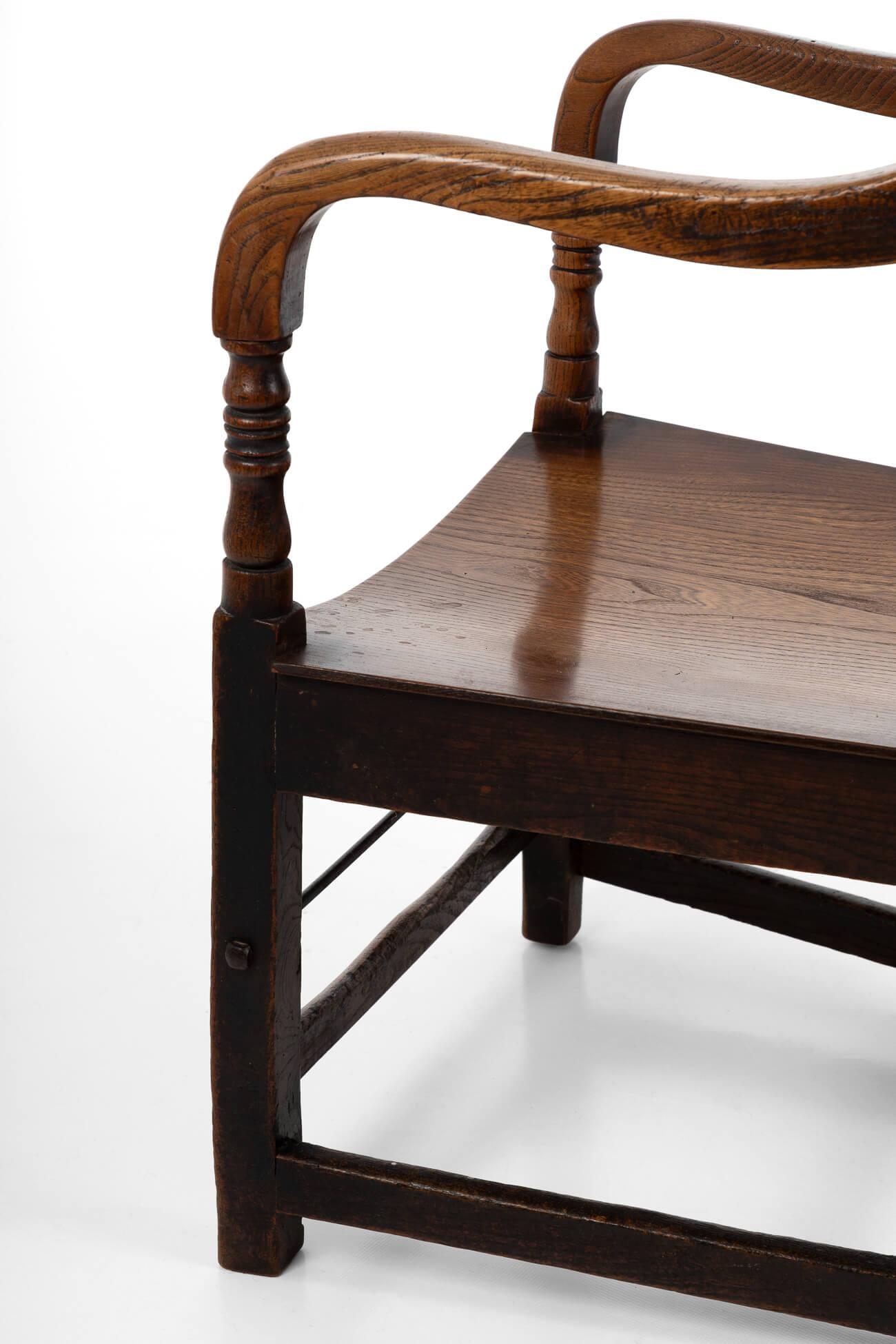 George III Ladder Back Elbow Chair in Oak, circa 1800 3