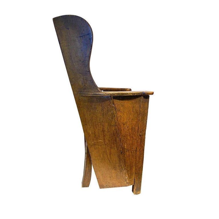III Lambing Chair, Original Comb Painted Finish For Sale at