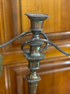 George III Large Silver Elegant Candelabra