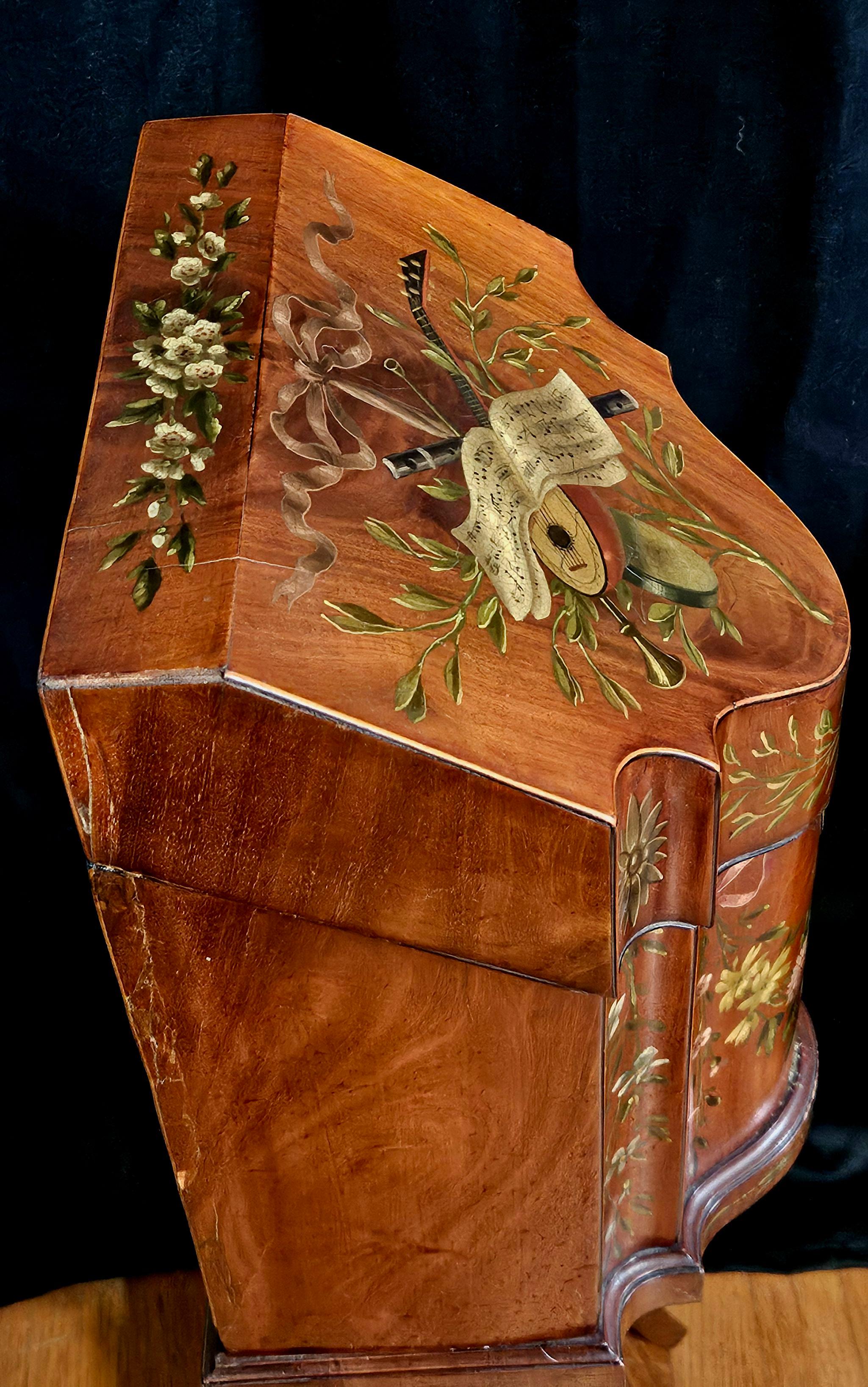 George III Letter Box/Stand, Hand Painted, 18th Century For Sale 3