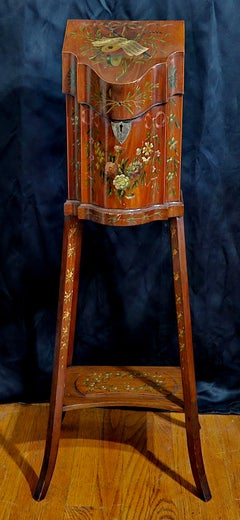 George III Letter Box/Stand, Hand Painted, 18th Century