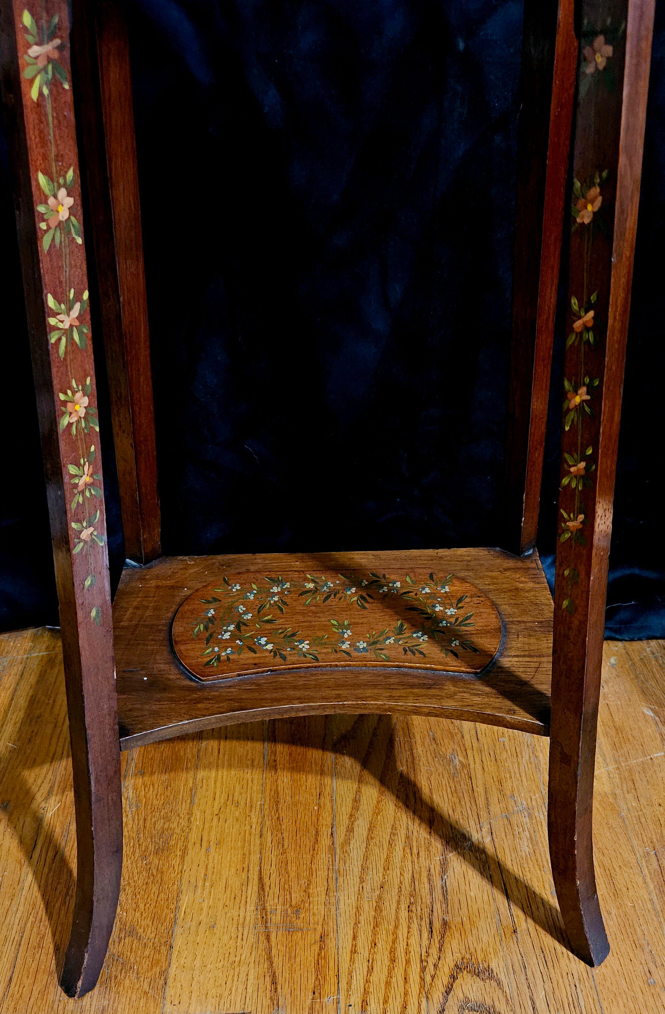 Hand-Carved George III Letter Box/Stand, Hand Painted, 18th Century For Sale