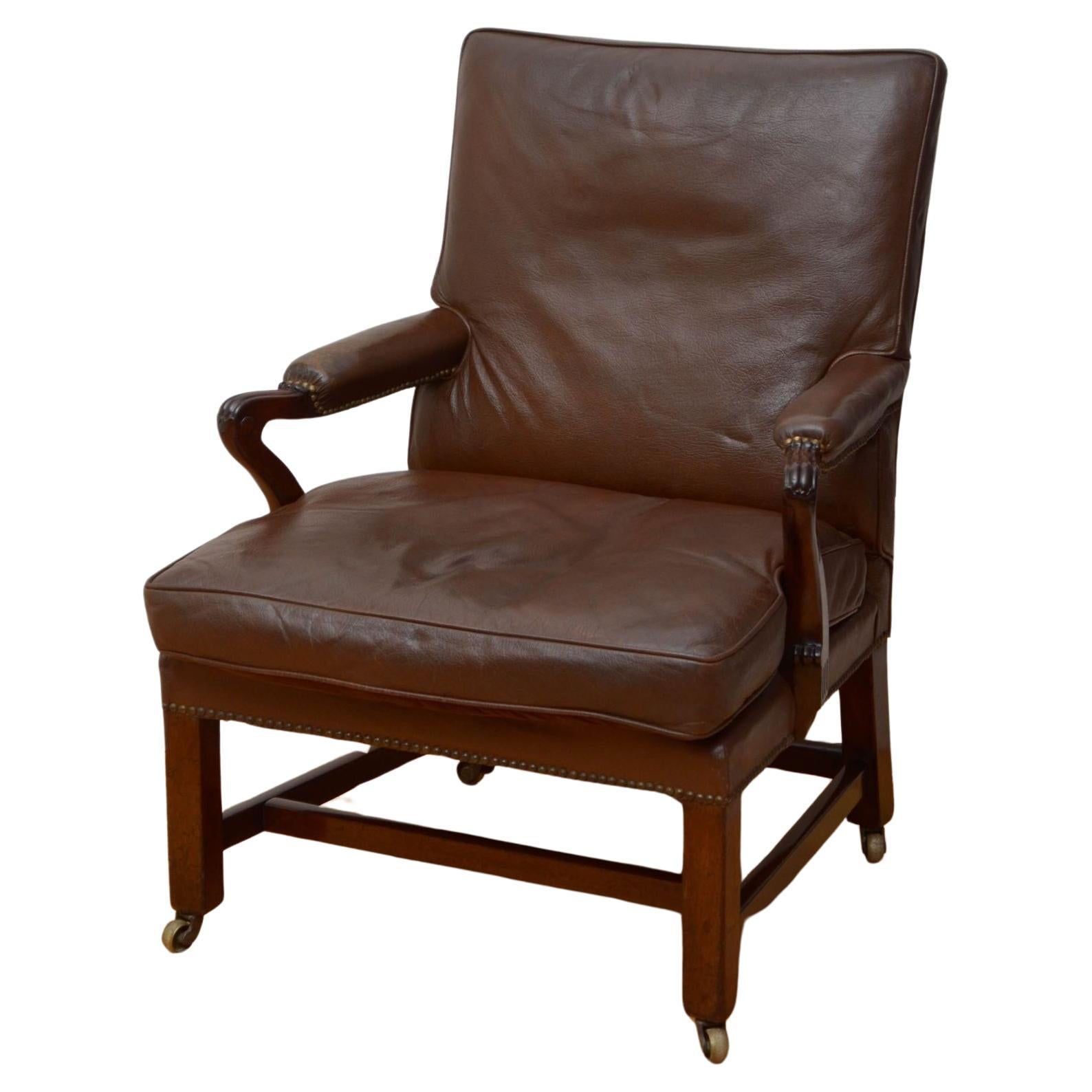 George III Library Chair Armchair For Sale